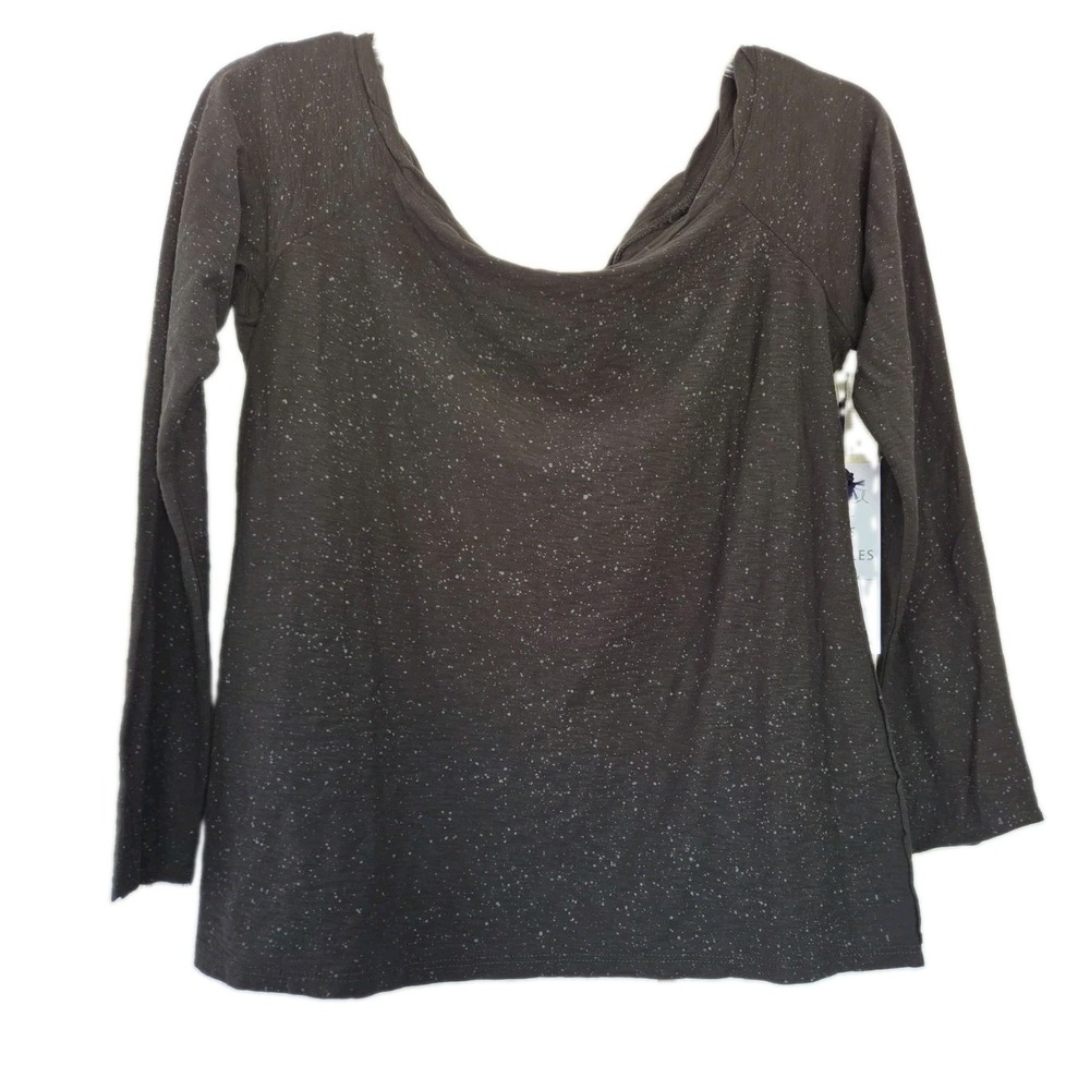 NWT Nation Los Angeles 100% Cotton Off Shoulder Speckled Top Size Small